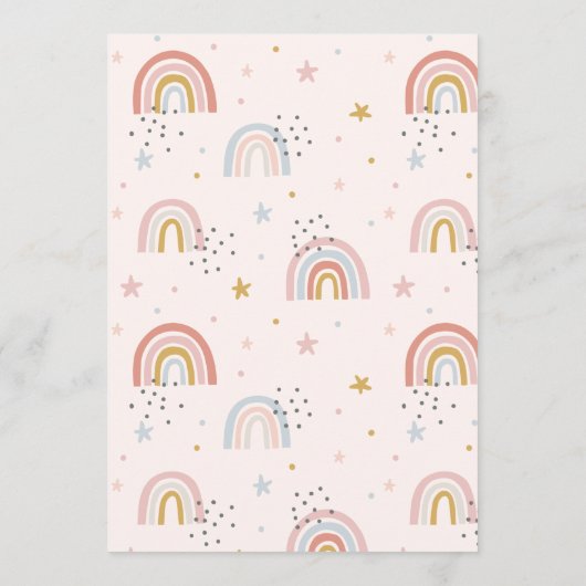 Boho Rainbow Baby shower Voorspellingen en advies (Achterkant)