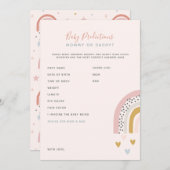 Boho Rainbow Baby shower Voorspellingen en advies (Voorkant / Achterkant)