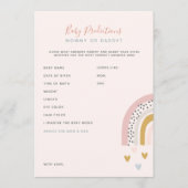 Boho Rainbow Baby shower Voorspellingen en advies (Voorkant)