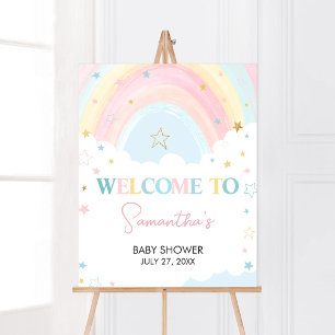 Boho Rainbow Baby shower Welkom Poster