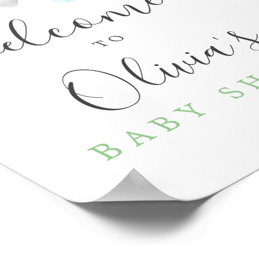 Boho Rainbow Baby shower Welkomstteken Poster (Hoek)