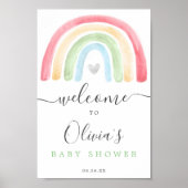 Boho Rainbow Baby shower Welkomstteken Poster (Voorkant)