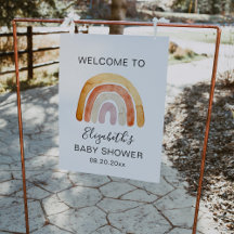 Boho Rainbow Baby shower Welkomstteken