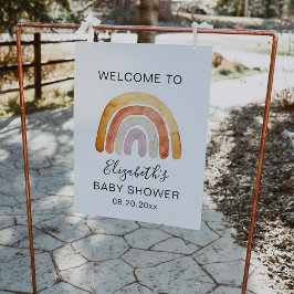 Boho Rainbow Baby shower Welkomstteken Poster