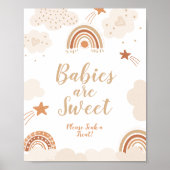 Boho Rainbow Baby's zijn zoete gebaar Poster (Voorkant)