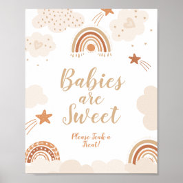 Boho Rainbow Baby's zijn zoete gebaar Poster