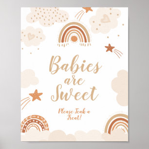 Boho Rainbow Baby's zijn zoete gebaar Poster