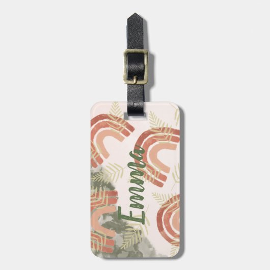 Boho Rainbow Bagagelabel (Voorkant verticaal)