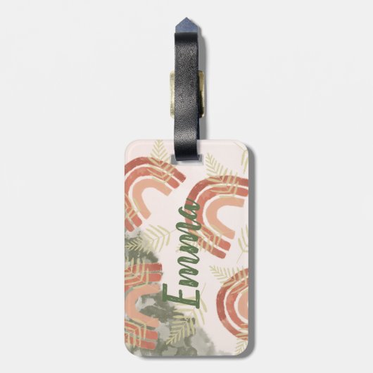 Boho Rainbow Bagagelabel (Achterkant verticaal)