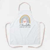 Boho Rainbow-baken met liefde Schort (Voorkant)