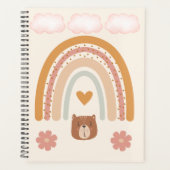 Boho Rainbow & Bear Nursery Art | Neutral Baby  Planner (Voorkant)