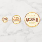 Boho Rainbow Beer eerste verjaardag Confetti (Achterkanten)