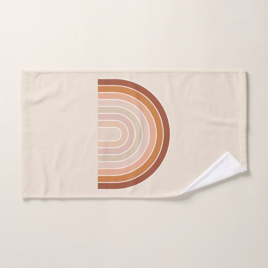 Boho Rainbow Beige Terracotta Bad Handdoek (Handdoek)