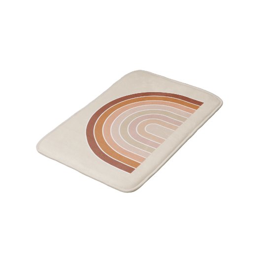 Boho Rainbow Beige Terracotta Badmat (Gekanteld)