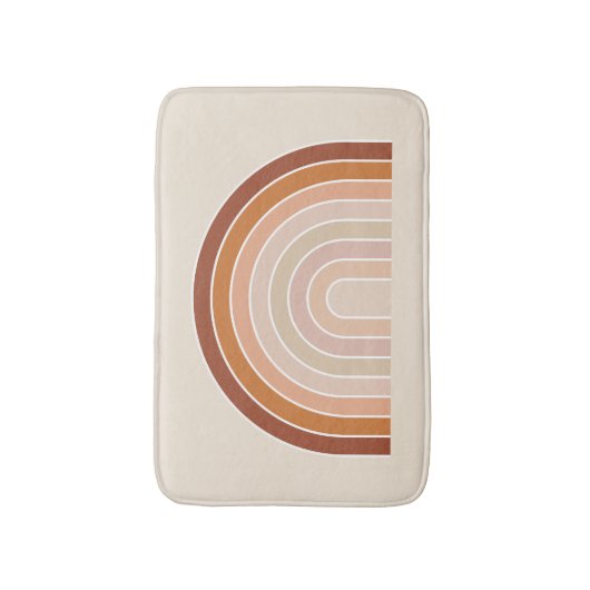 Boho Rainbow Beige Terracotta Badmat (Voorkant Verticaal)