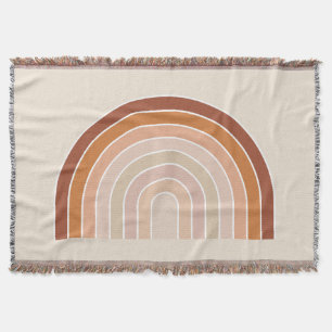 Boho Rainbow Beige Terracotta Deken