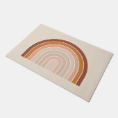 Boho Rainbow Beige Terracotta Deurmat (Schuin)