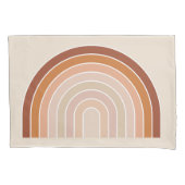 Boho Rainbow Beige Terracotta Kussensloop (Voorkant)