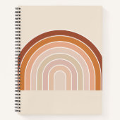 Boho Rainbow Beige Terracotta Notitieboek (Voorkant)