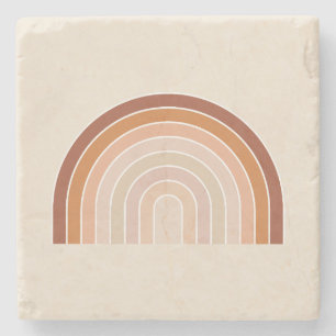 Boho Rainbow Beige Terracotta Stenen Onderzetter