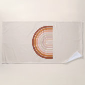 Boho Rainbow Beige Terracotta Strandlaken (Voorkant)
