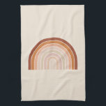 Boho Rainbow Beige Terracotta Theedoek<br><div class="desc">Regenboog - Boho Regenboog - Abstracte Arches - Neutral Beige / Terracotta.</div>