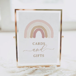 Boho Rainbow Birthday Cards and Gifts Sign Poster