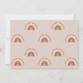 Boho Rainbow Birthday Invitation, Terracotta Tones Kaart (Achterkant)