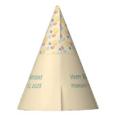 Boho Rainbow Birthday Magic voor meisjes Feesthoedjes (Achterkant)