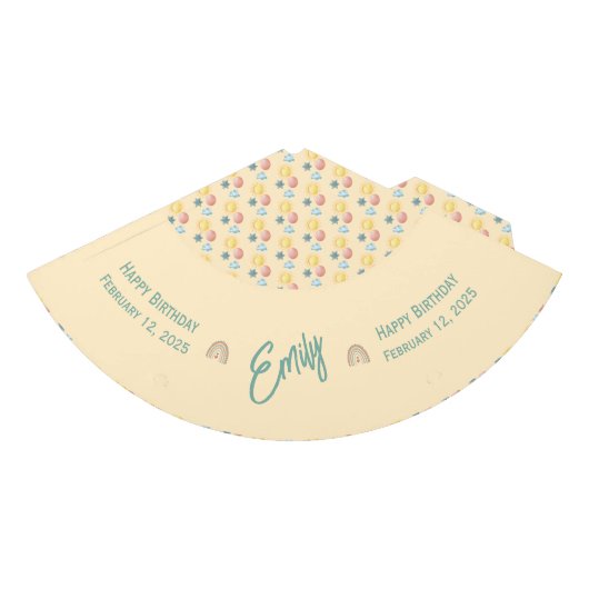 Boho Rainbow Birthday Magic voor meisjes Feesthoedjes (Voorkant)