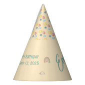 Boho Rainbow Birthday Magic voor meisjes Feesthoedjes (Links)