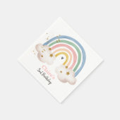 Boho Rainbow Birthday Napkins Rainbow Party Pastel Servet (Hoek)
