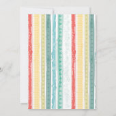 Boho Rainbow Birthday Party Kinder Kaart (Achterkant)