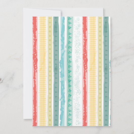 Boho Rainbow Birthday Party Kinder Kaart (Achterkant)