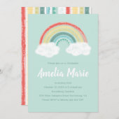 Boho Rainbow Birthday Party Kinder Kaart (Voorkant / Achterkant)