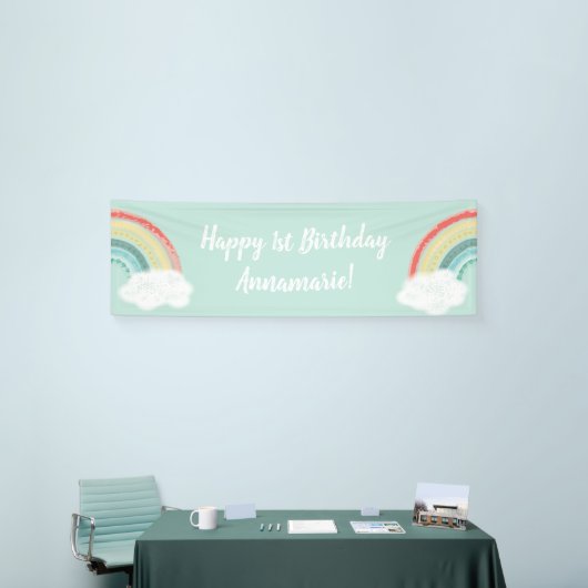 Boho Rainbow Birthday Party Kinder Spandoek (Beurs)