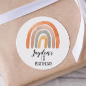 Boho Rainbow Birthday Ronde Sticker
