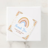 Boho Rainbow Blue Baby shower dank u Bedankjes Labels (In situ)