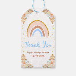 Boho Rainbow Blue Baby shower dank u Cadeaulabel