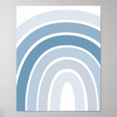 Boho Rainbow Blue Boys Kamer Poster (Voorkant)
