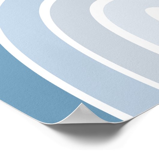 Boho Rainbow Blue Boys Kamer Poster (Hoek)