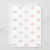 Boho Rainbow Blue Heart Cute Boy Baby shower Kaart (Achterkant)
