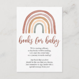 Boho Rainbow Boeken voor Baby Informatiekaartje