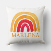 Boho Rainbow Bohemian Oranje Baby kwekerij Leuk Kussen (Achterkant)
