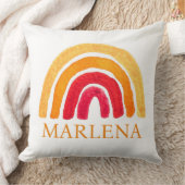 Boho Rainbow Bohemian Oranje Baby kwekerij Leuk Kussen (Deken)