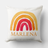 Boho Rainbow Bohemian Oranje Baby kwekerij Leuk Kussen (Voorkant)