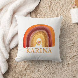 Boho Rainbow Bohemian Sun Sinaasappel Baby Nursery Kussen