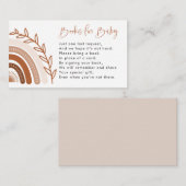 Boho Rainbow Book Request Card, Boeken voor Baby Informatiekaartje (Voorkant / Achterkant)