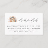 Boho Rainbow Book Request Enclosure Card Plaatskaartje (Voorkant)