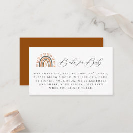 Boho Rainbow Book Request Enclosure Card Plaatskaartje